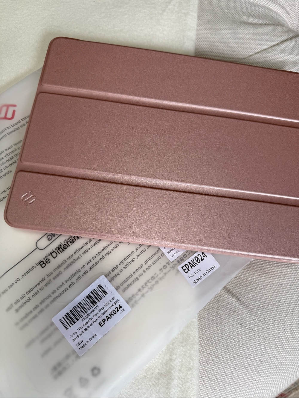 Rose Gold Tablet Smart Cover - Compatible Case